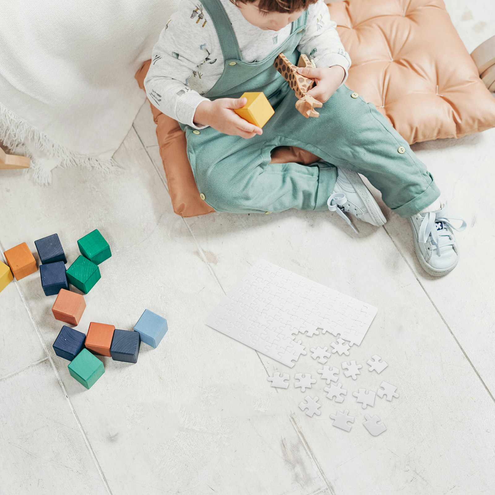 4Sheets White Puzzle Board Bla - Puzzle Blank White ulasan dan harga