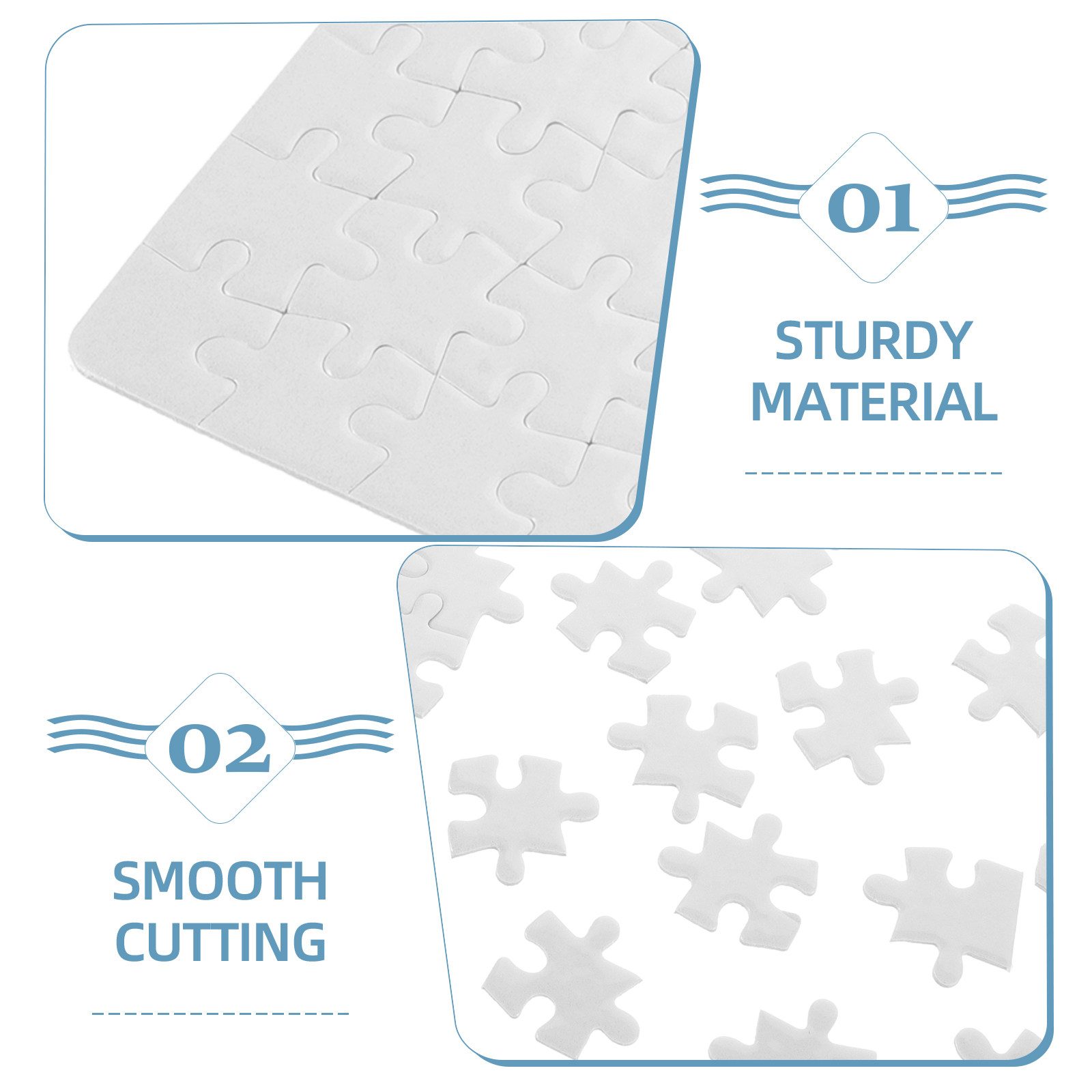 4Sheets White Puzzle Board Bla - Puzzle Blank White ulasan dan harga